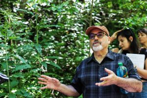 David Winston, RH (AHG) on herb walk at 2023 Symposium