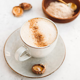 mushroom latte with shiitake